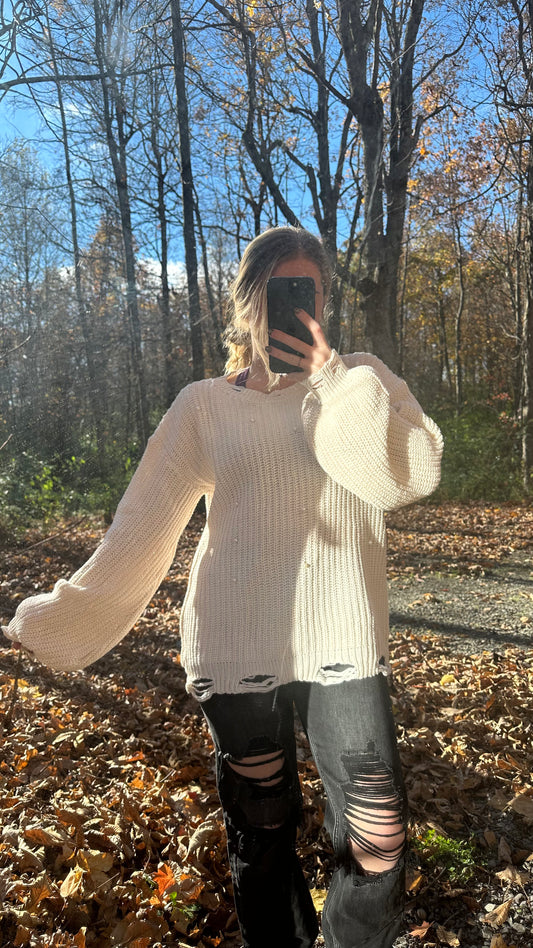 Cream sweater