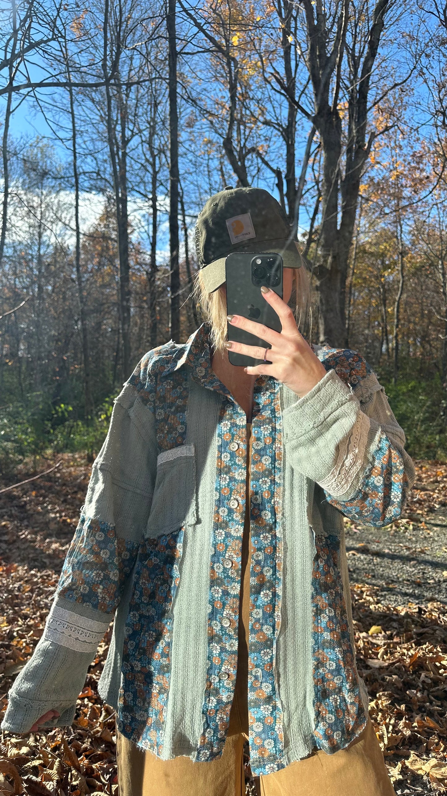 flower patch work flannel